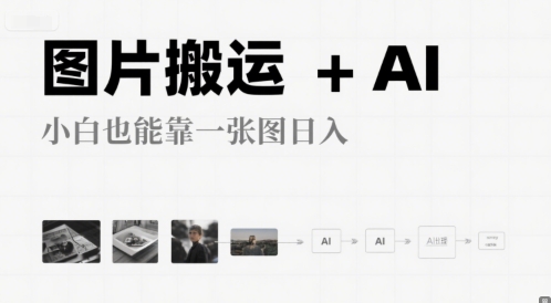 图片搬运+AI，小白也能靠一张图，日入4张 - 网创资源网-网创资源网
