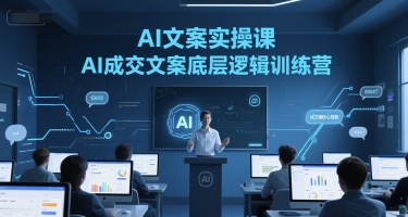 AI文案实操课，AI成交文案底层逻辑训练营-网创资源网