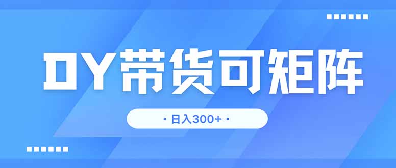 （14414期）DY带货，日入300＋矩阵无上限 - 网创资源网-网创资源网