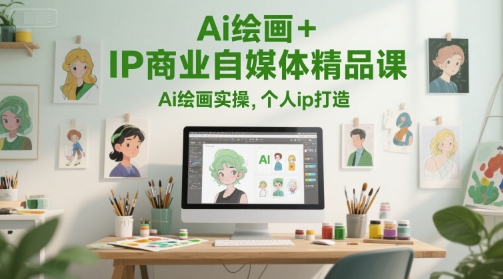 Ai绘画+IP商业自媒体精品课，Ai绘画实操，个人ip打造 - 网创资源网-网创资源网