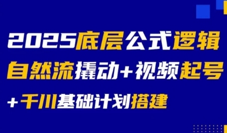 2025底层公式逻辑自然流撬动+视频起号+千川基础计划搭建 - 网创资源网-网创资源网