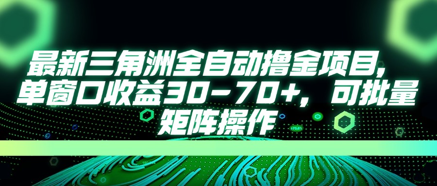 （14191期）最新三角洲全自动撸金项目，单窗口收益30-70+，可批量矩阵操作 - 网创资源网-网创资源网