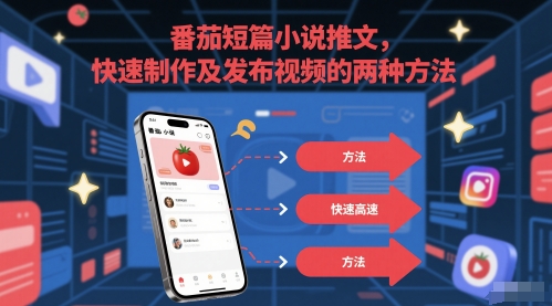 番茄短篇小说推文，快速制作及发布视频的两种方法 - 网创资源网-网创资源网