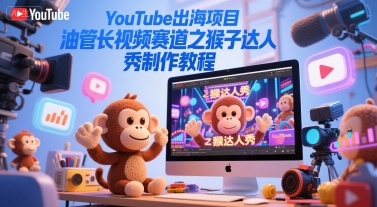 YouTube出海项目，油管长视频赛道之猴子达人秀制作教程 - 网创资源网-网创资源网
