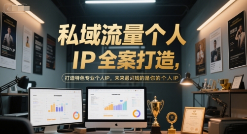私域流量个人IP全案打造，打造特色专业个人IP，未来最值钱的是你的个人IP - 网创资源网-网创资源网