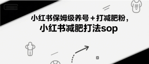 小红书保姆级养号+打减肥粉，小红书减肥打法sop - 网创资源网-网创资源网