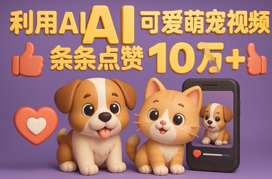 能骗过系统的AI萌宠视频制作全攻略：从0到 2W粉的爆款密码 - 网创资源网-网创资源网