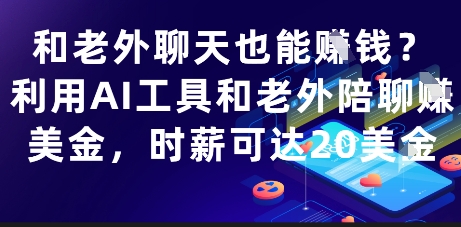 和老外聊天也能挣钱？利用AI工具和老外陪聊挣美金，时薪可达20刀-网创资源网