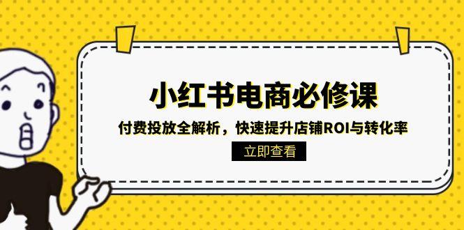 （15040期）小红书电商必修课：付费投放全解析，快速提升店铺ROI与转化率-网创资源网