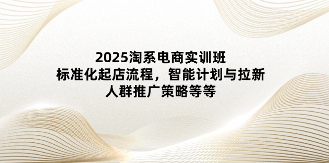 （14522期）2025淘系电商实训班：标准化起店流程，智能计划与拉新，人群推广策略等等 - 网创资源网-网创资源网