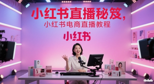 小红书直播秘笈，小红书电商直播教程 - 网创资源网-网创资源网
