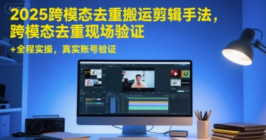 2025跨模态去重搬运剪辑手法，跨模态去重现场验证 +全程实操，真实账号验证-网创资源网