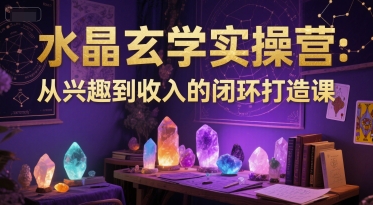 水晶玄学实操营：从兴趣到收入的闭环打造课 - 网创资源网-网创资源网
